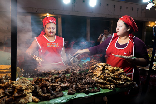 Nicaragua fritanga leon - meat, meat, and more meat