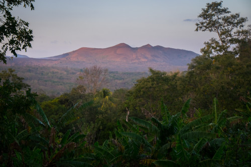 Volcan Masaya at dusk from La Mariposa Escuela de Espanol