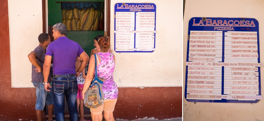 Cuba food - local pizza in Baracoa