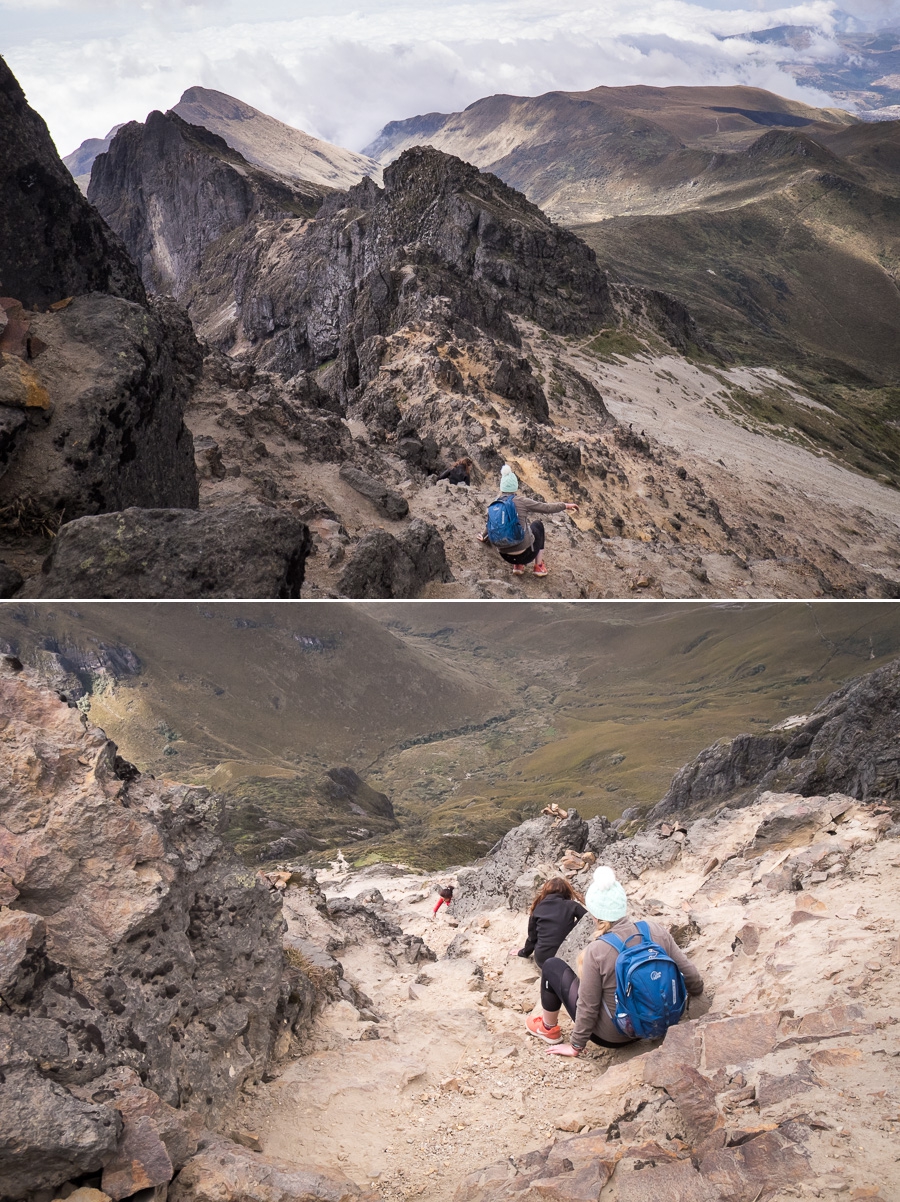 Volcán Pichincha trek - descent