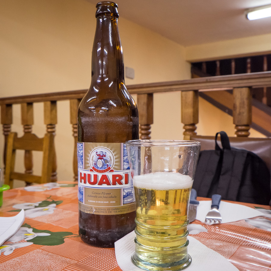 Huari Beer - best in Bolivia apparently