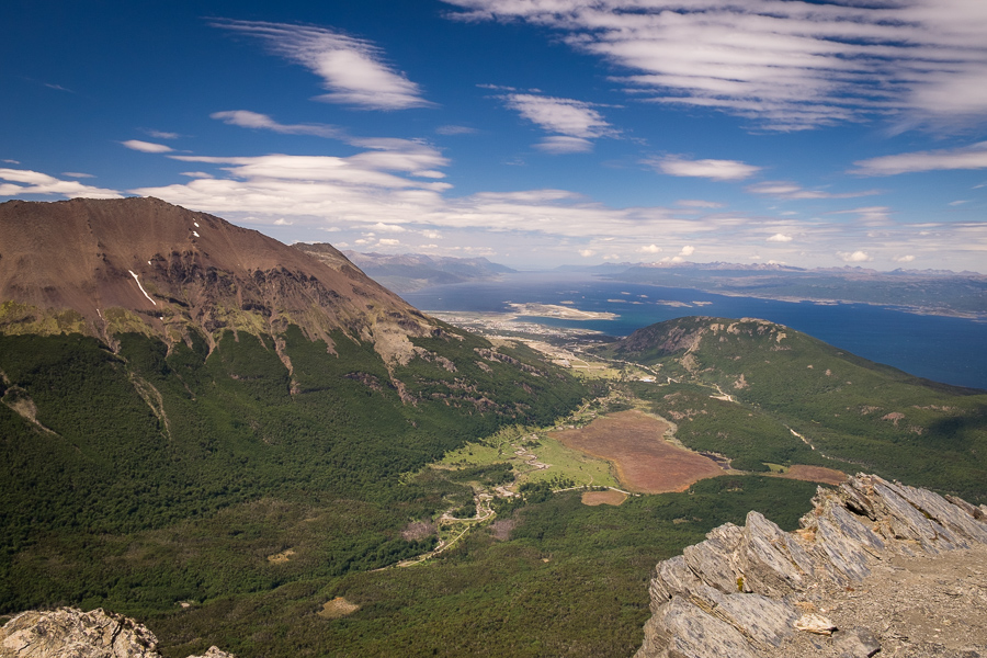 The view to Ushuaia and the Beagle Channel - Cerro Guanaco trail - Tierra del Fuego National Park - Argentina