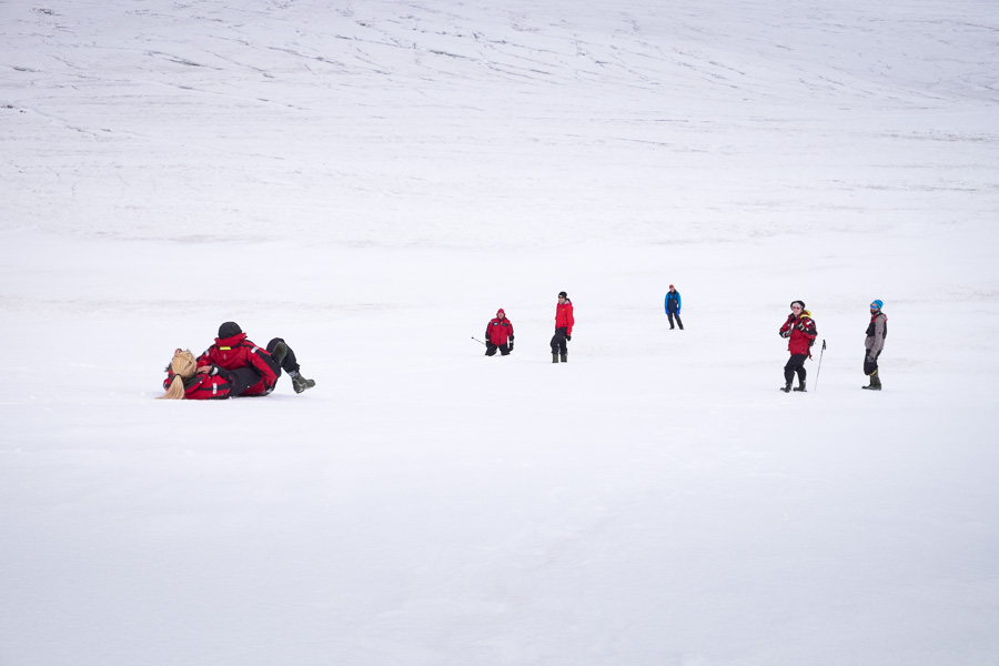 Sliding down the glacier - Brown Bluff - Antarctic Peninsula