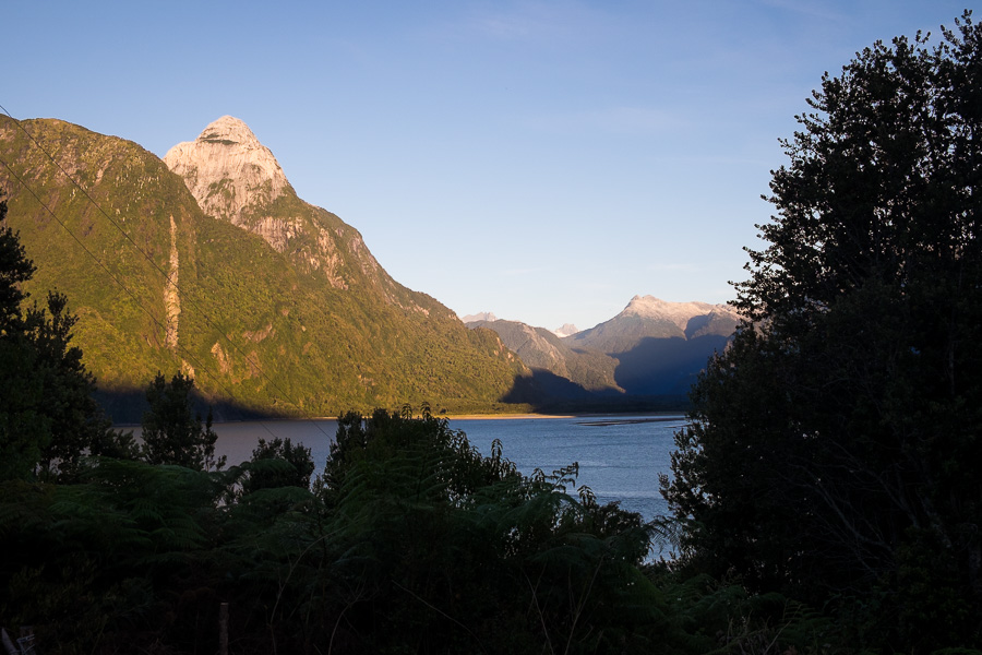 View from campground at the end of the Comau Fjord