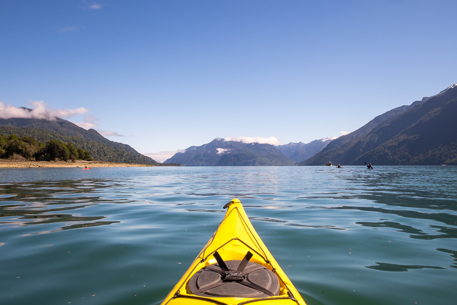 Glassy water in the Comau Fjord