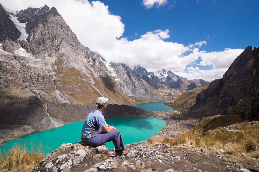 Lookout over Qanrajancacocha, Siulacocha and Quesillococha - Cordillera Huayhuash