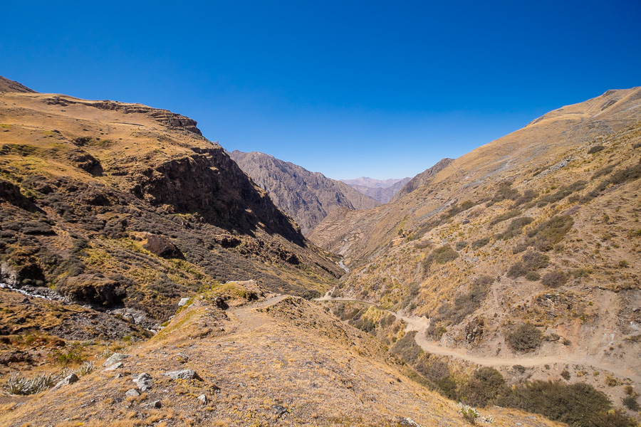 Regaining altitude - Huayllapa to Punta Tapush - Cordillera Huayhuash