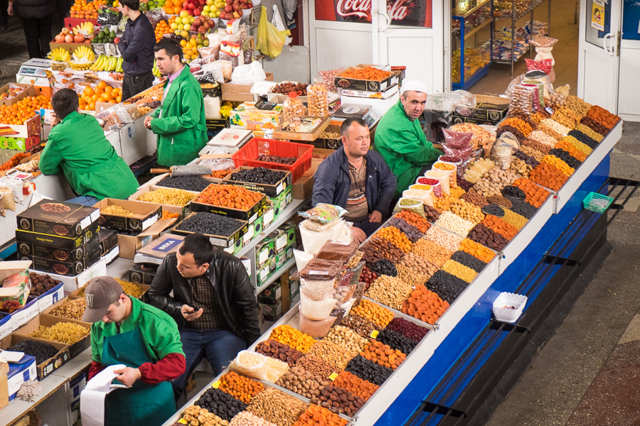 Dried fruit and nuts - Green Bazaar - Almaty - Kazakhstan