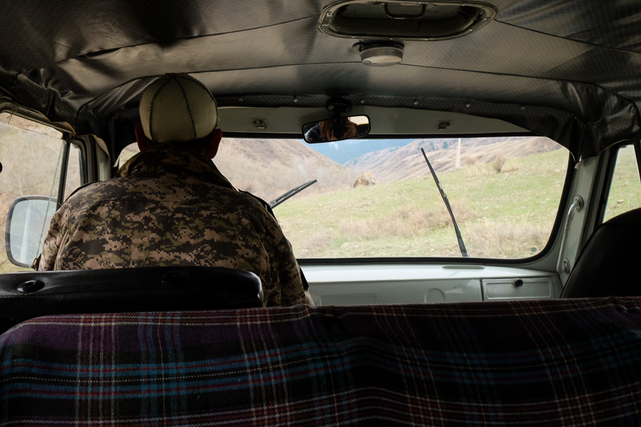 Russian transportation to Kaindy Lake - Kazakhstan