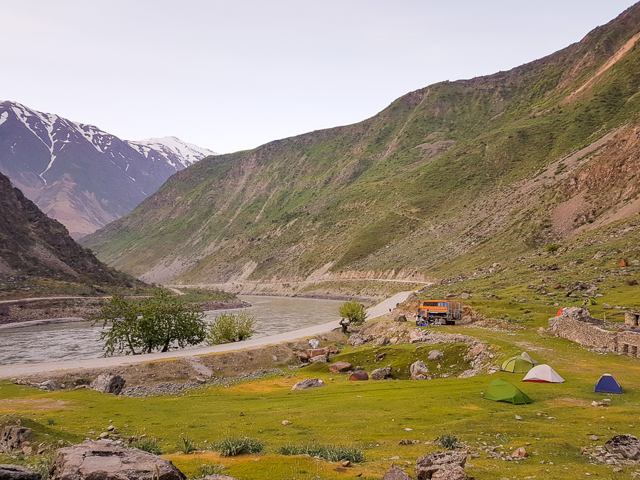 Campsite near Afghan border - Tajikistan