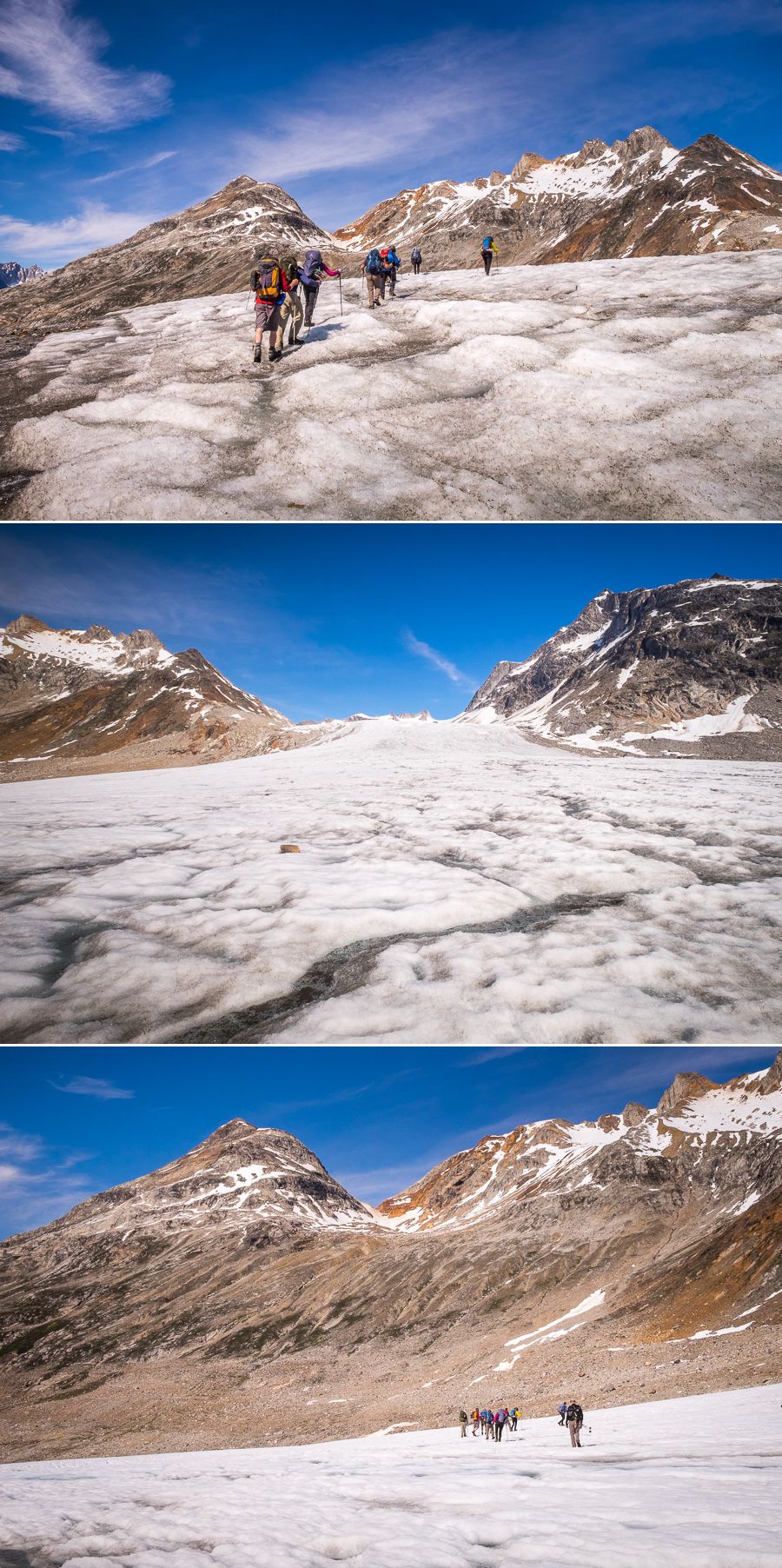 Different views as we hiked across the glacier in theTasiilap Nua Valley