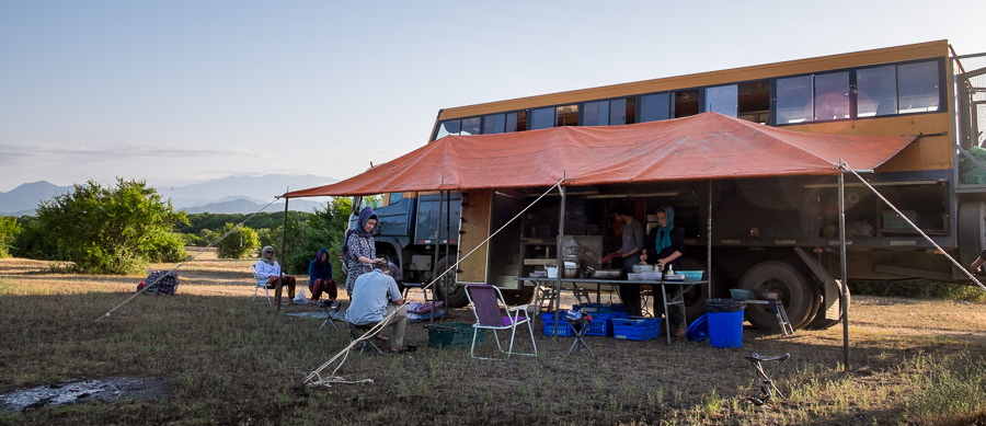 Camping in headscarves - not fun - Iran