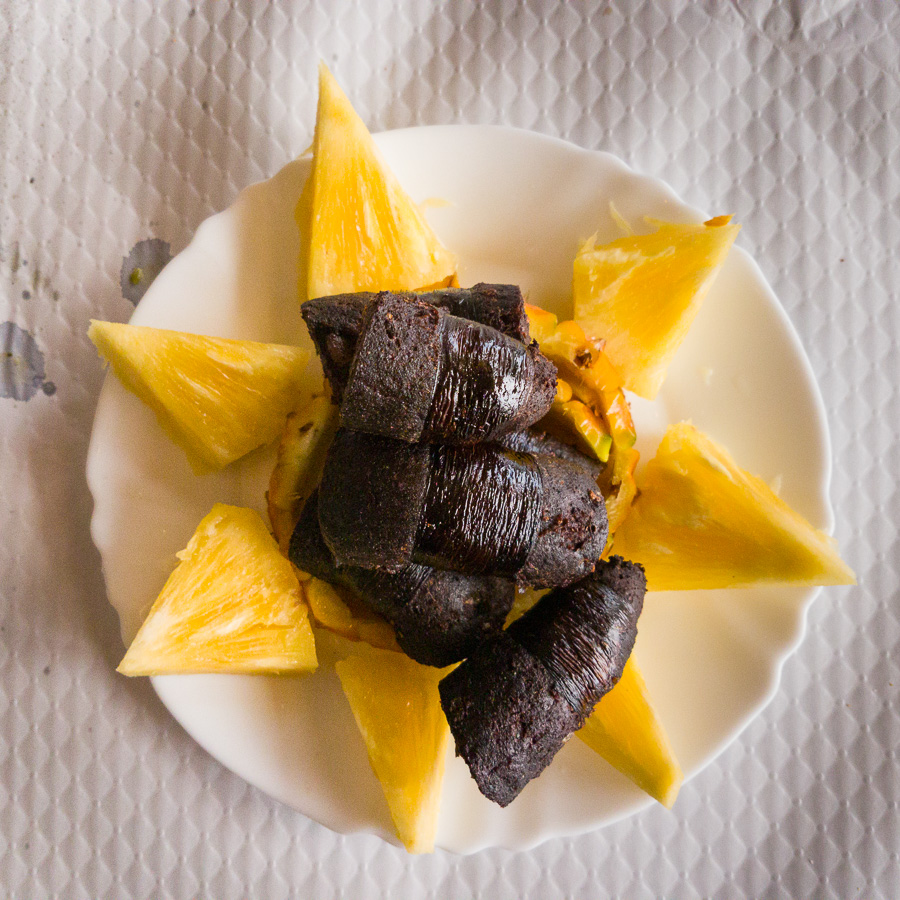 Morcela con Ananas - Blood sausage with pineapple - Azores - Portugal