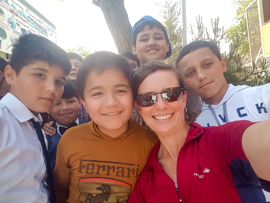New friends in Istaravshan - Tajikistan