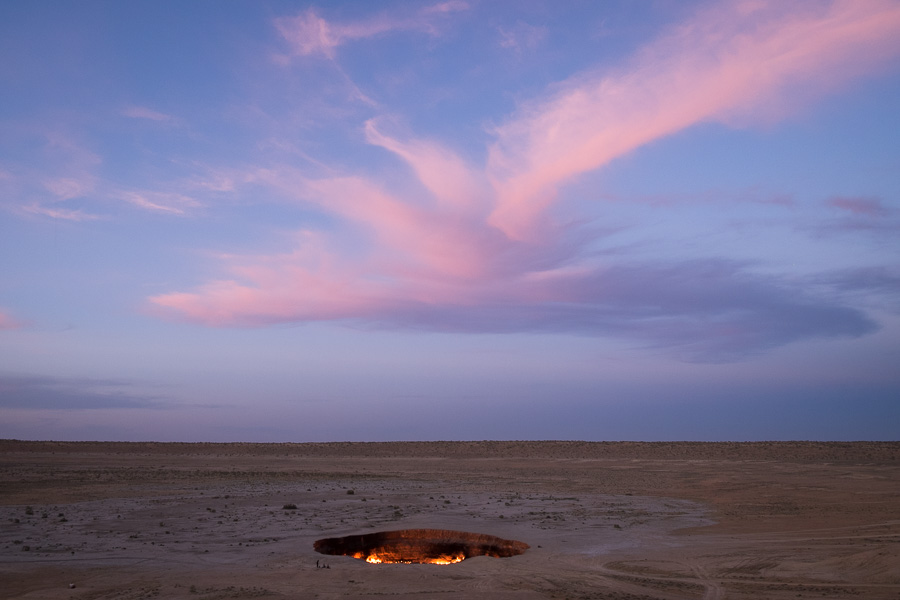 Darvaza crater and Karakum Desert -Turkmenistan