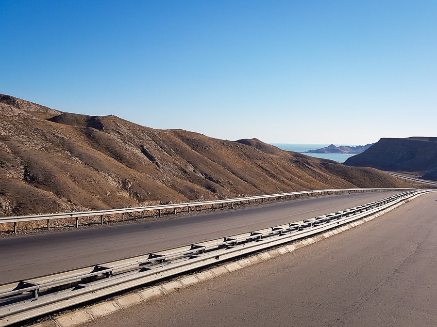 Approaching Turkmenbashi - Turkmenistan