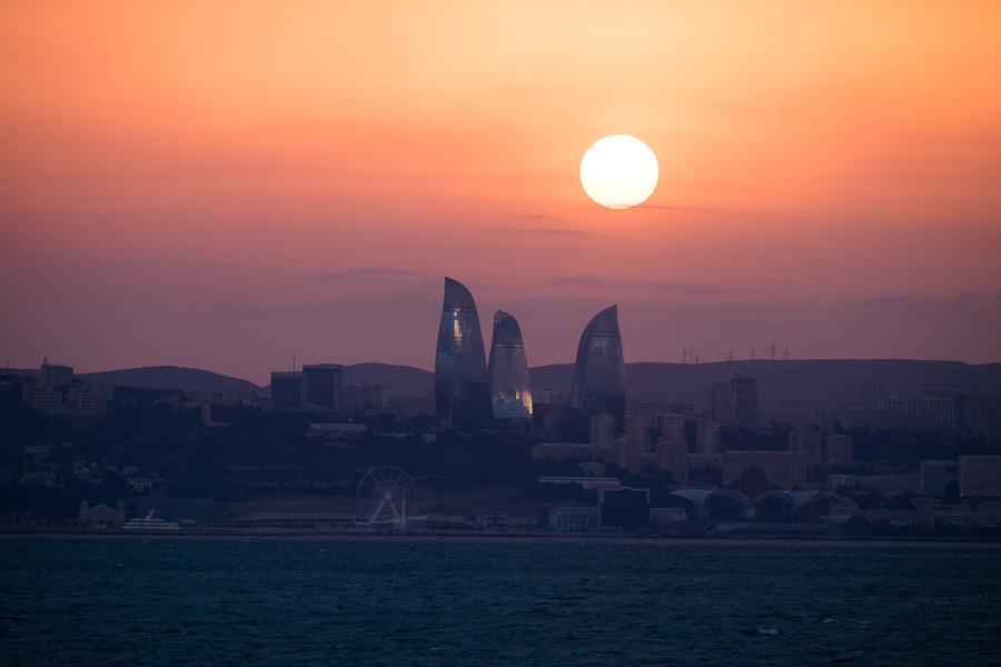 Sunset over Baku - Azerbaijan