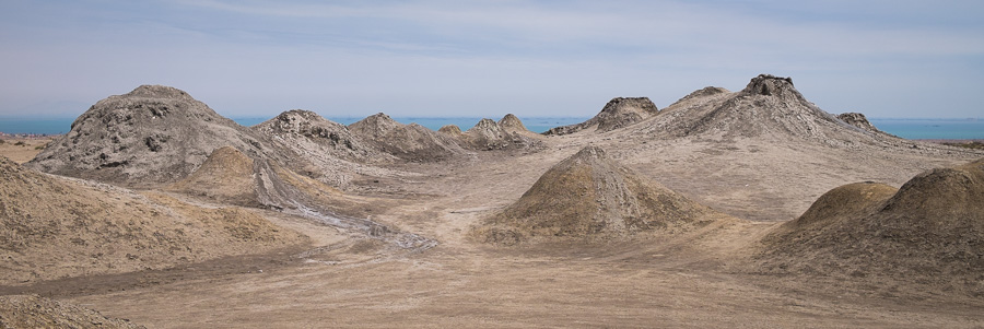 Mud volcanos and the Caspian Sea - Azerbaijan