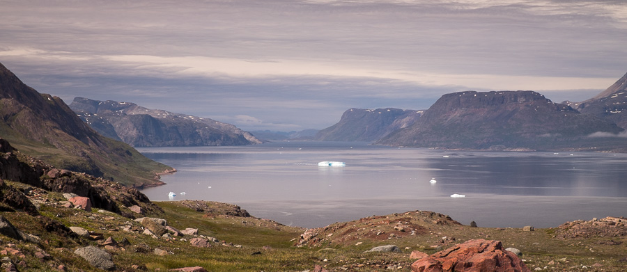 Tunulliarfik Fjord as seen from the Waterfall Hike near Igaliku in South Greenland