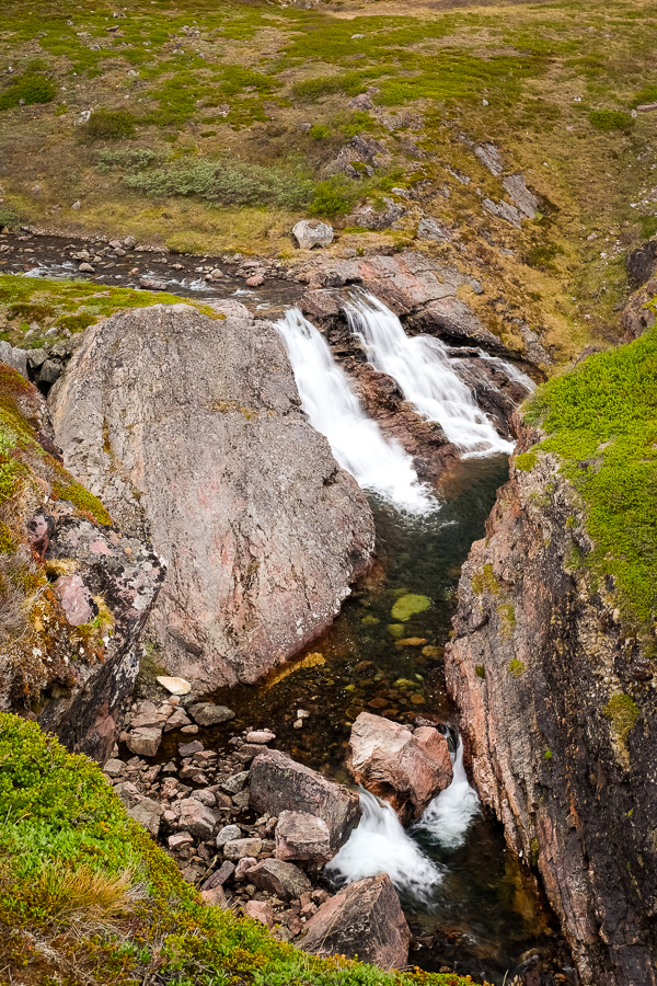 The most impressive of the waterfalls along the Waterfall Hike near Igaliku in South Greenland