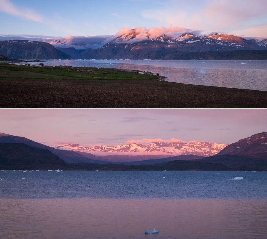 Sunset views from Silisit Hostel - South Greenland