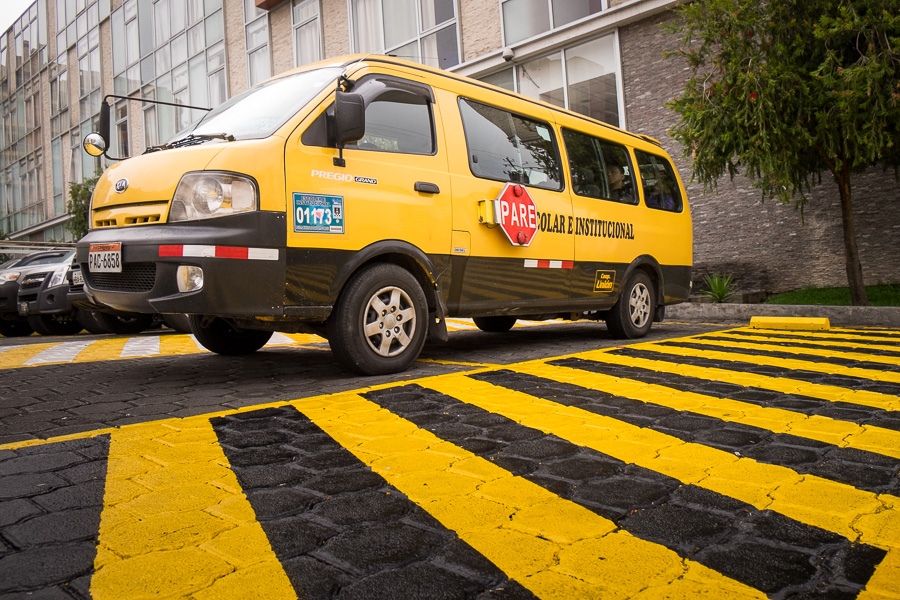 The UDLA minibus that would take us to the trail head of hike to Volcán Pasochoa, just outside of Quito, Ecuador