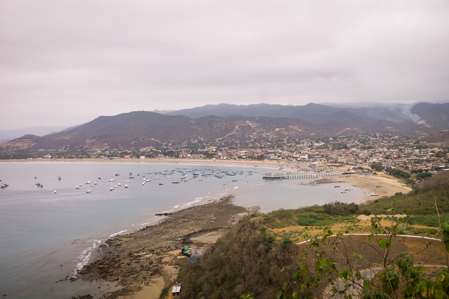 View of Puerto Lopez from the lookout - Ecuador
