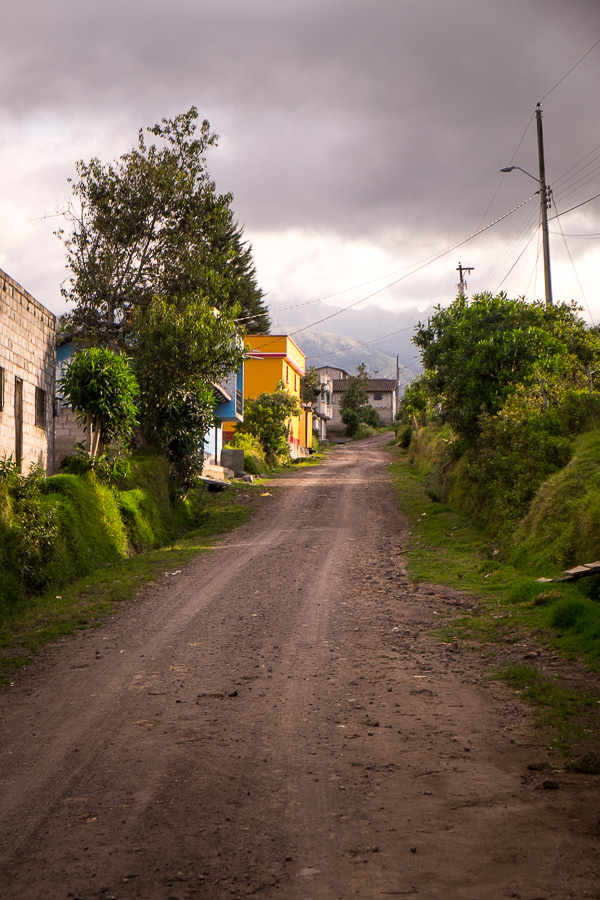 We were hiking on semi-rural roads to get from Cascada de Peguche to Parque Condor near Otavalo, Ecuador