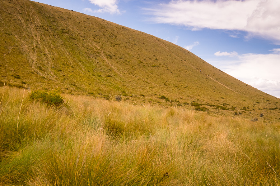 The very steep hill I climbed at the start of my hike up Fuya Fuya near Otavalo, Ecuador