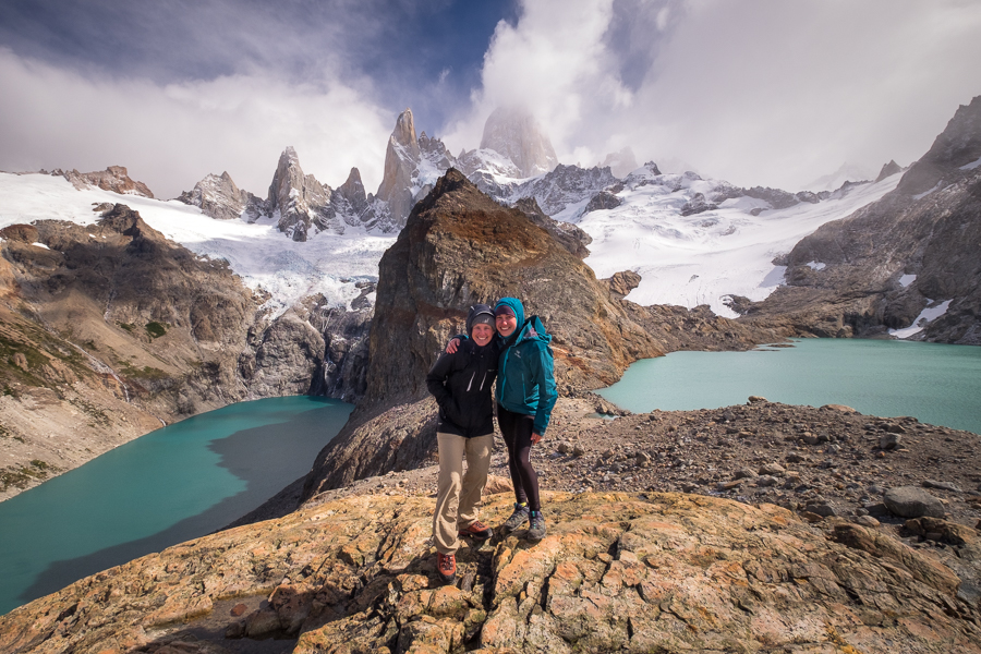 Mathilde and I at the Laguna de los Tres and Laguna Sucia - El Chaltén - Argentina