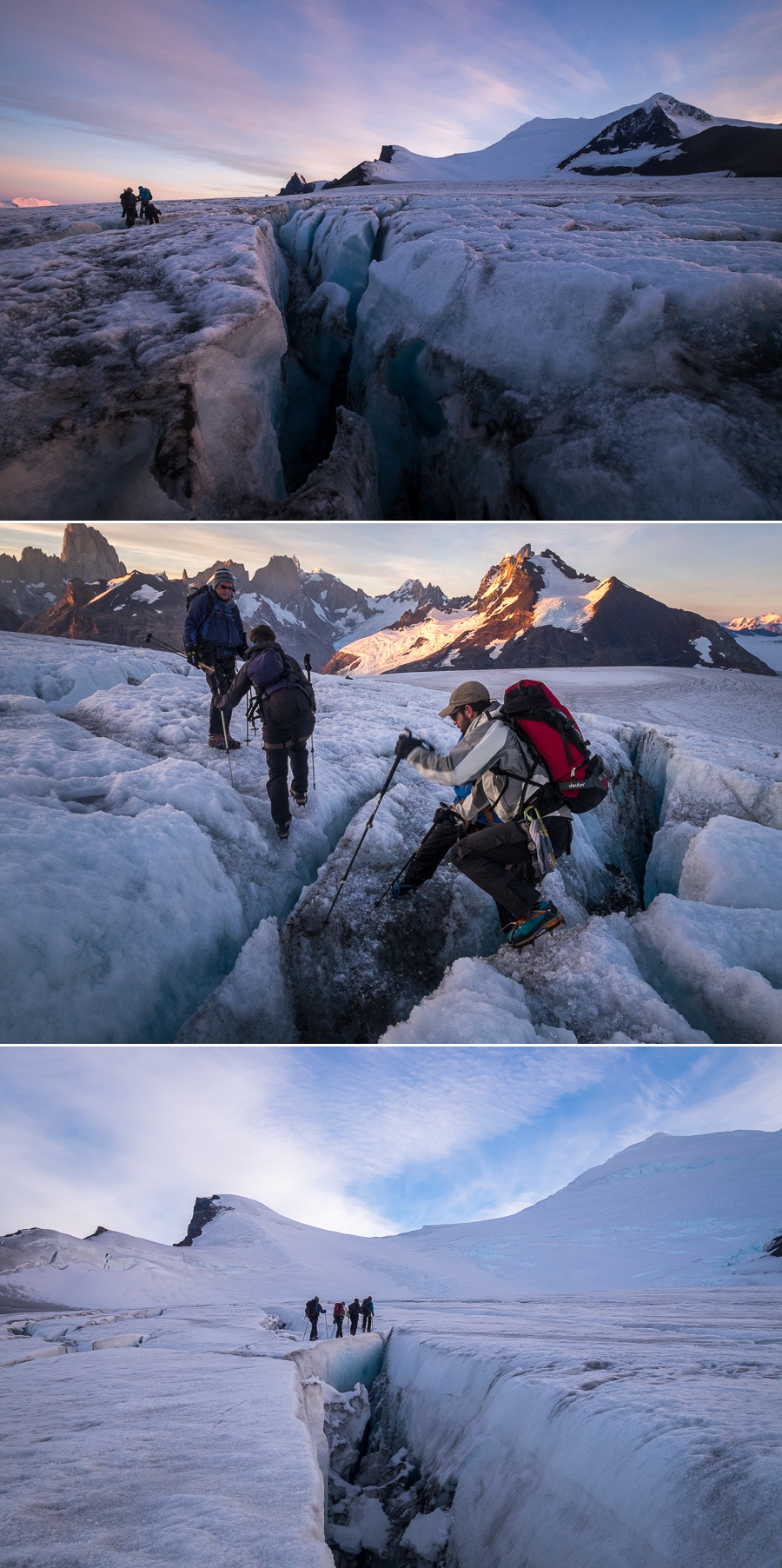 Images of crevasse field - Gorra Blanca - South Patagonia Icefield Expedition - Argentina