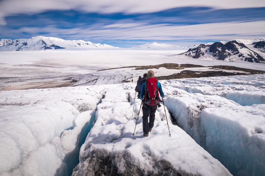 Negotiating the crevasse field - South Patagonia Icefield - Argentina