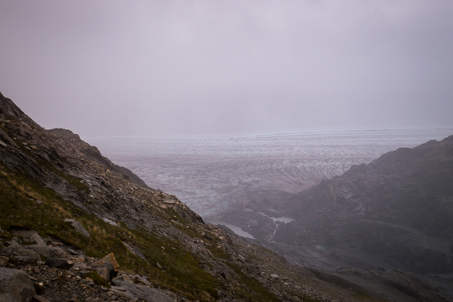 Half-views of the Viedma Glacier through the rain and fog - South Patagonia Icefield Expedition - Argentina