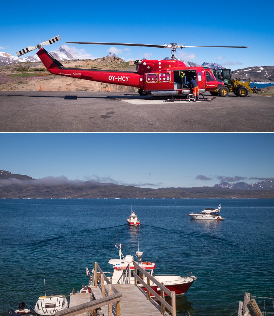 Flying or boating are the main methods used to get around Greenland