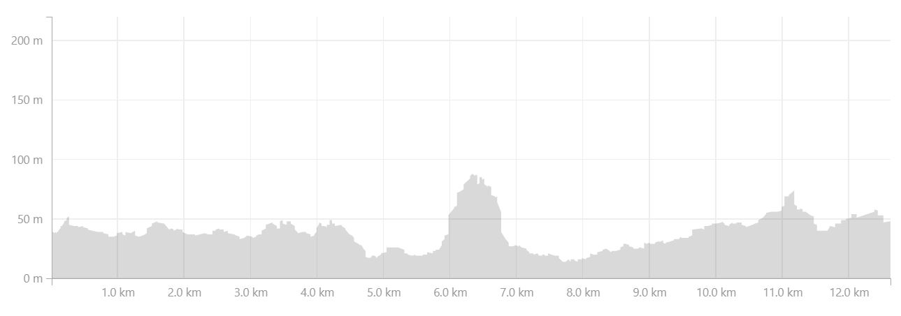 Altitude profile of hike to Illitsiartik on Day 4 of Icefjords and Remote Villages Trek - from Strava