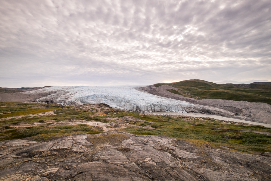 Looking down on the Russell Glacier from the ridge - Kangerlussuaq - West Greenland