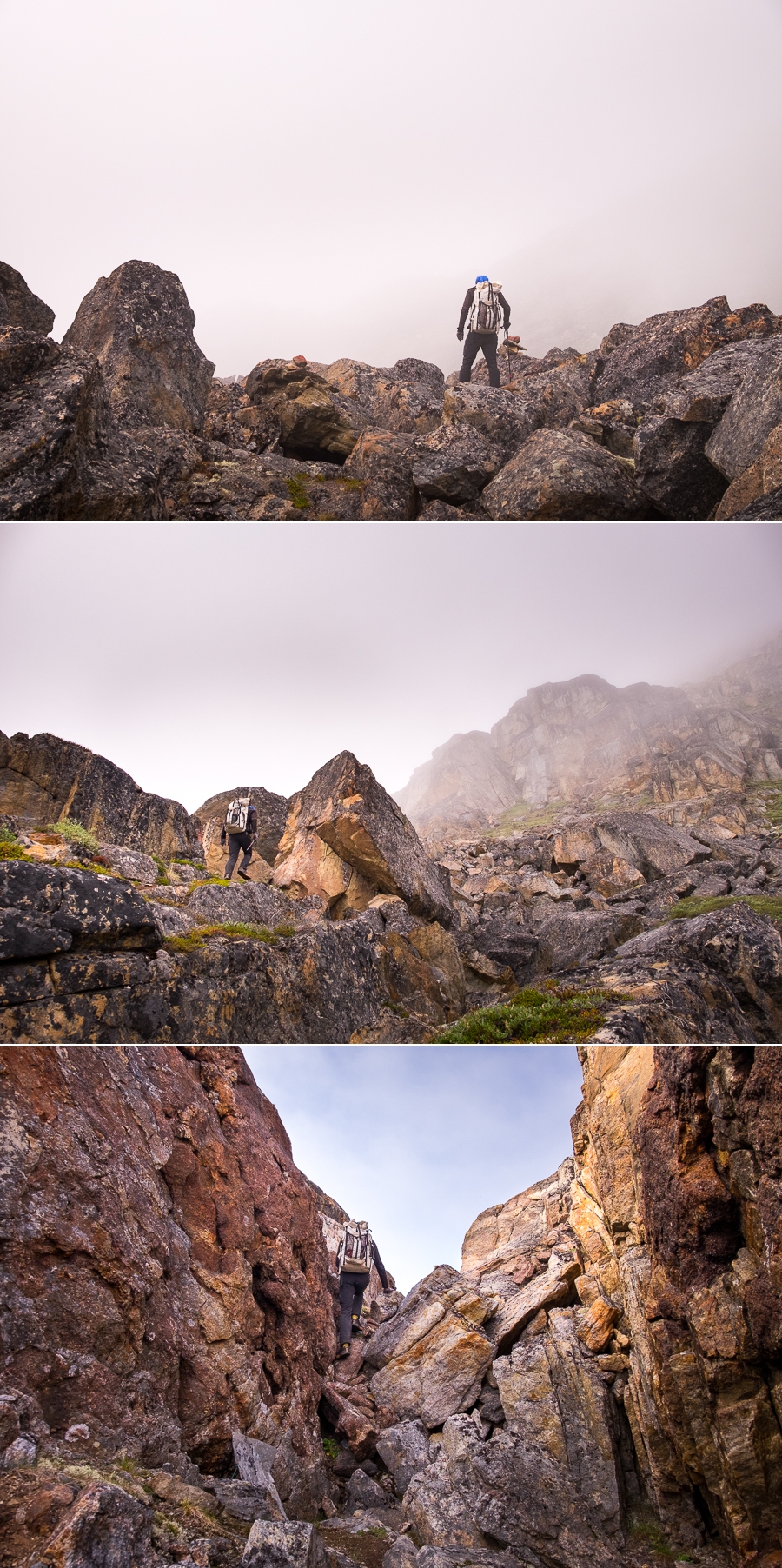 Images of some of the trickier parts of the trail between Assaqutaq and Sisimiut, West Greenland