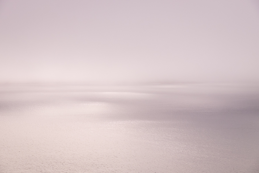 Light playing on the fog and fjord between Assaqutaq and Sisimiut, West Greenland