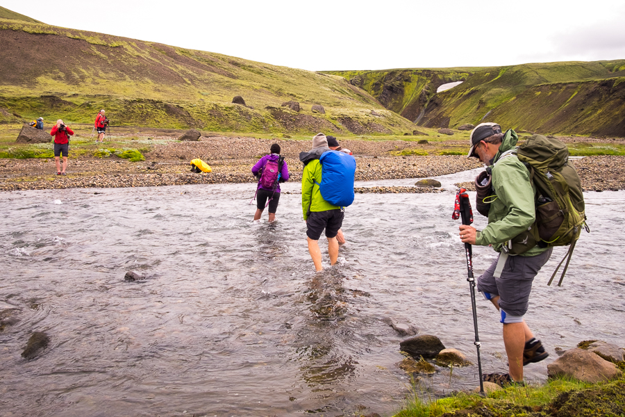 River crossing on Day 5 of Volcanic Trails - Central Highlands, Iceland
