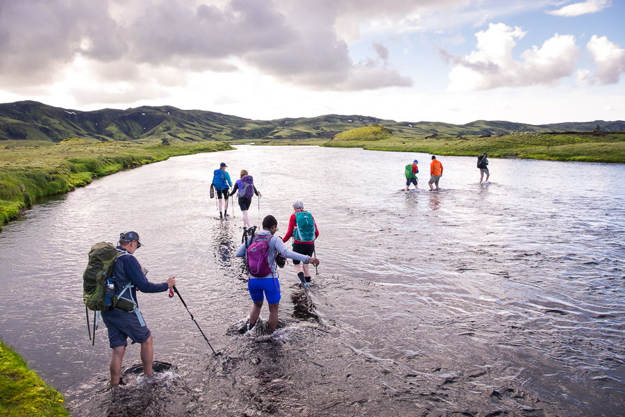 River crossing on Day 3 of Volcanic Trails - Central Highlands, Iceland