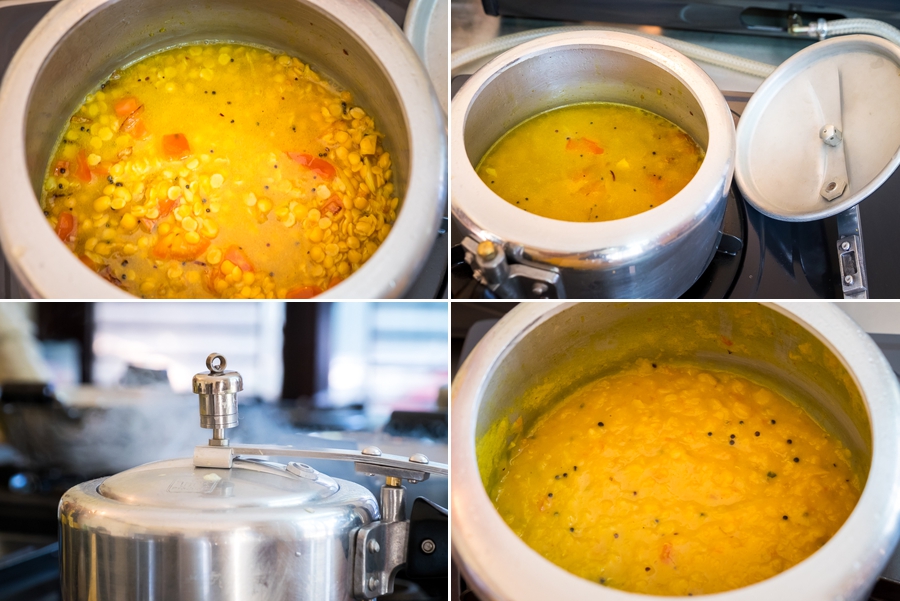 Making daal in a pressure cooker - 2Sisters Nepal Cooking School - Kathmanu