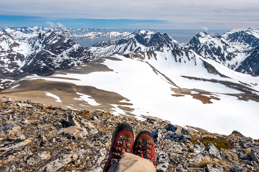 One of the views from the summit of Mt Kuummiut - East Greenland