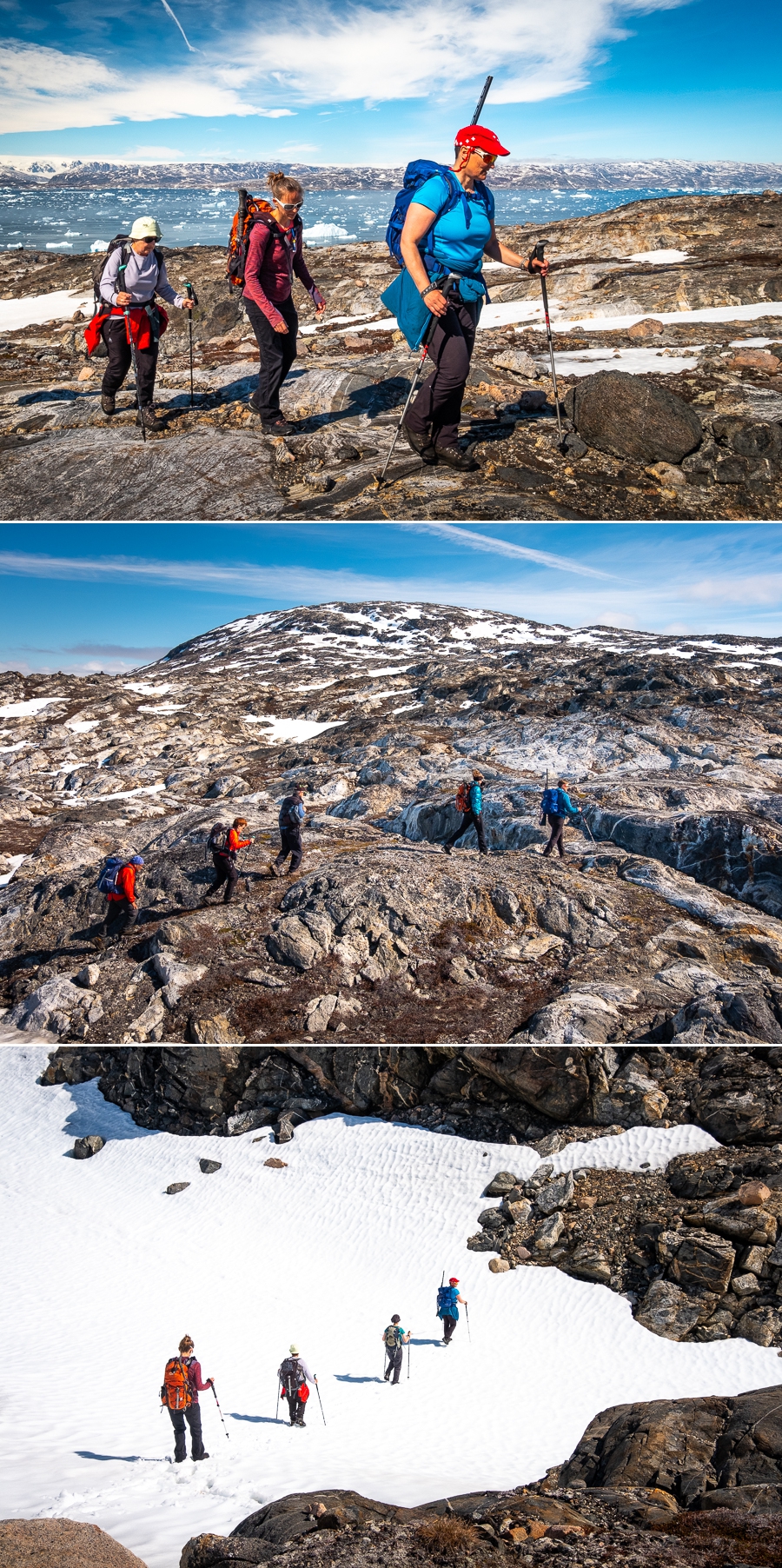views of our hiking route on the day hike out of Tiniteqilaaq - East Greenland