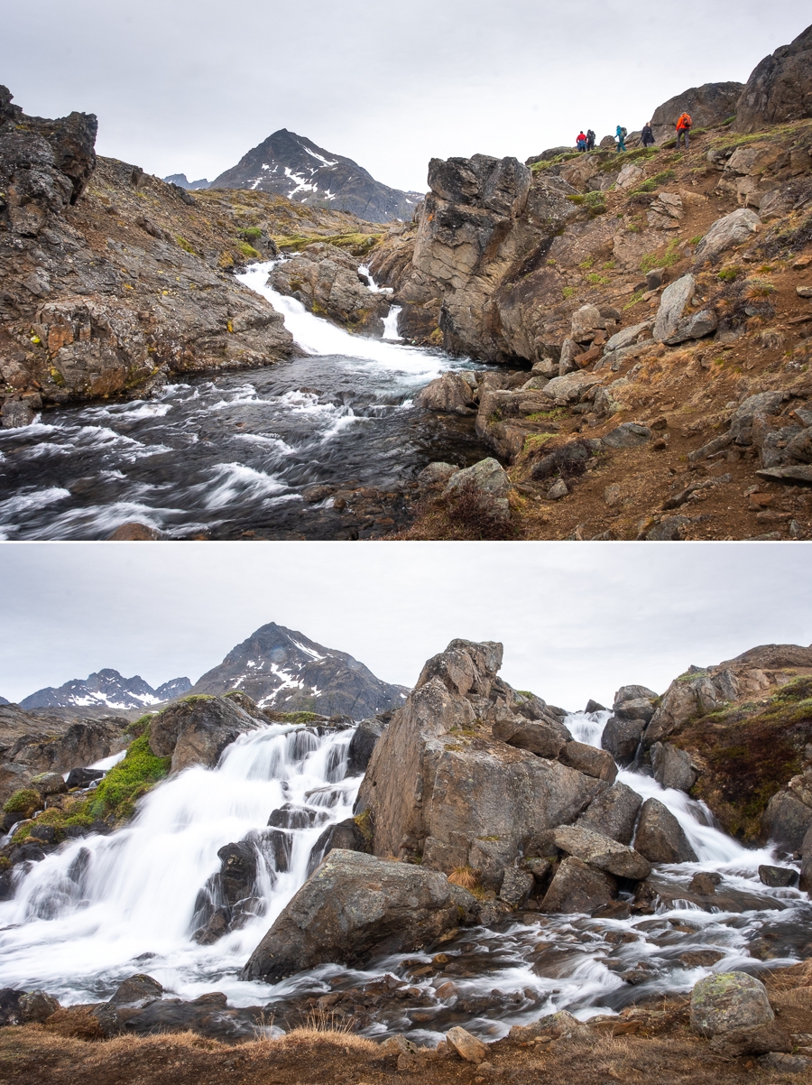 Waterfalls in the Flower valley - near Tasiilaq - East Greenland