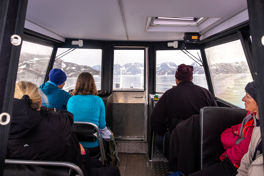 Inside the Arctic Dream passenger boat - East Greenland