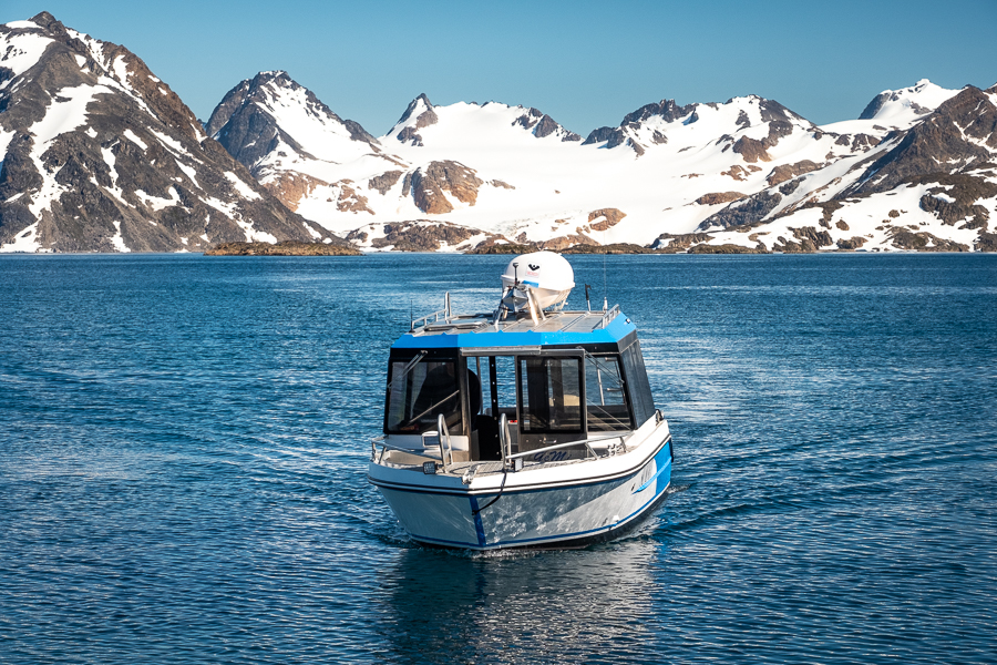New passenger transfer boat from Arctic Dream - Kulusuk Harbour - East Greenland