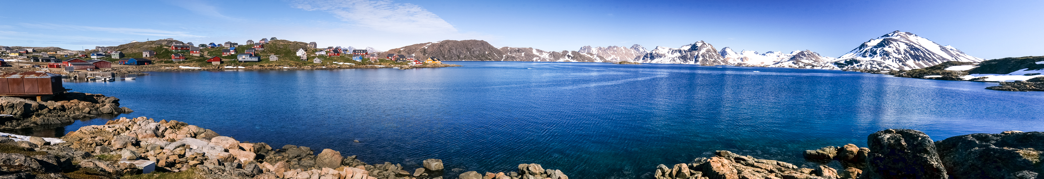 Panorama of Kuluskuk Harbour - East Greenland