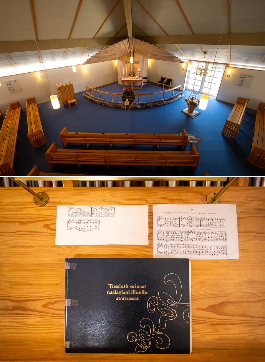 Interior of the Tasiilaq Church - East Greenland