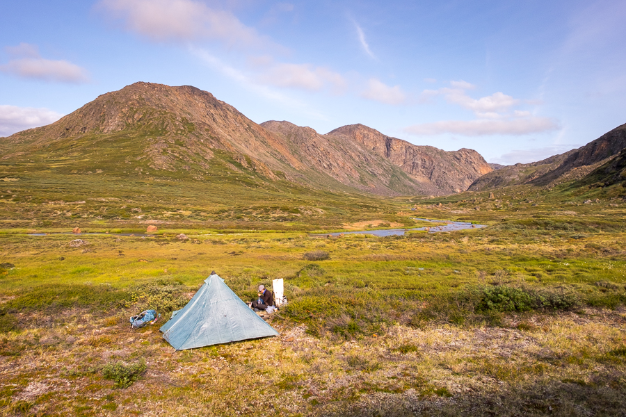 Tent and campsite on Day 6 - Arctic Circle Trail - West Greenland