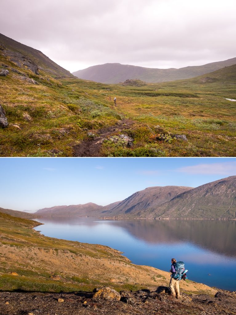 Views of different weather conditions on the Arctic Circle trail in late August 2018 - West Greenland